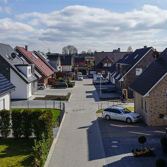 Einfamilienhaussiedlung in Münster-Roxel.